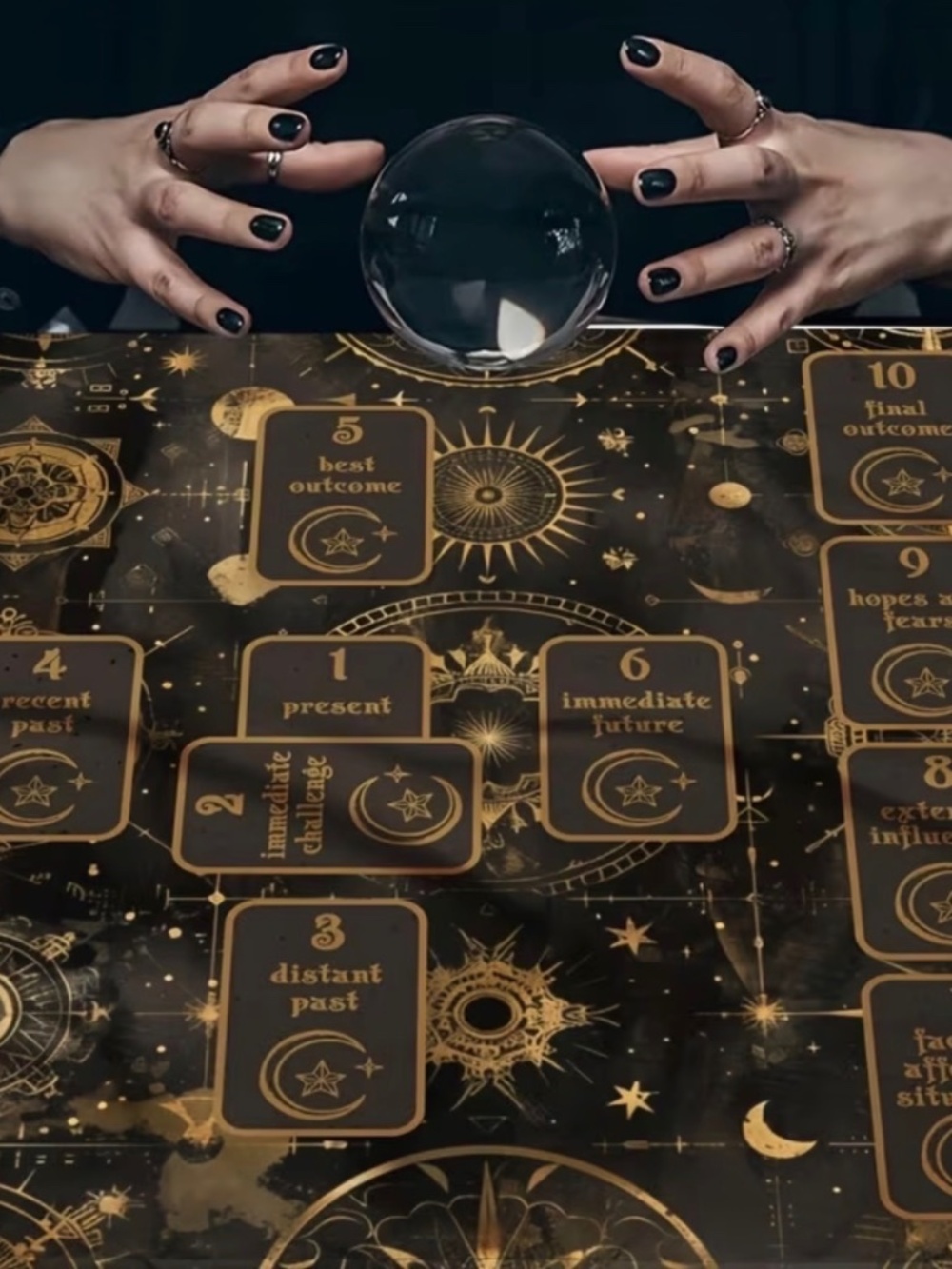Celestial Tarot Spread Altar Cloth / Tapestry - Picture 2 of 3